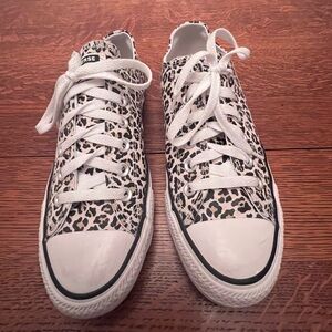 Converse All Star leopard shoes